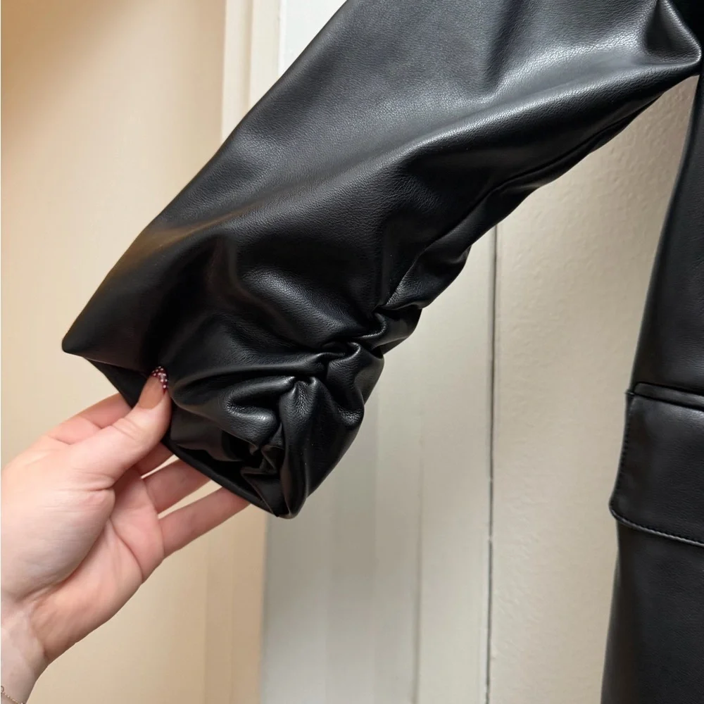 Bagatelle Black Leather Blazer
